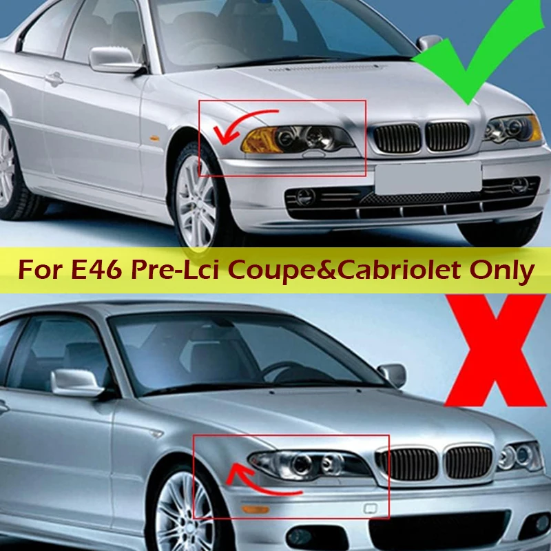 Grill chromowany z pojedynczą listwą do BMW serii 3 E46 2-drzwiowy 1998-2002 (przed liftingiem) i E46 M3 Coupe Cabriolet 2000-2007