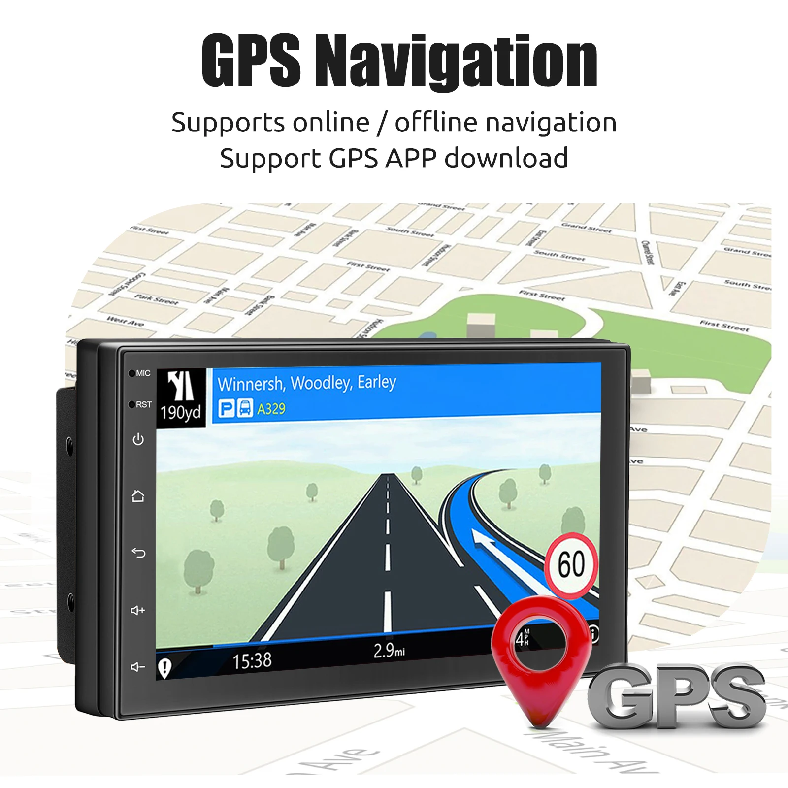 ESSGOO 7 9 10 "Radio de coche Android Auto Carplay reproductor Multimedia estéreo de coche Universal WIFI GPS Autoradio sistemas inteligentes de coche