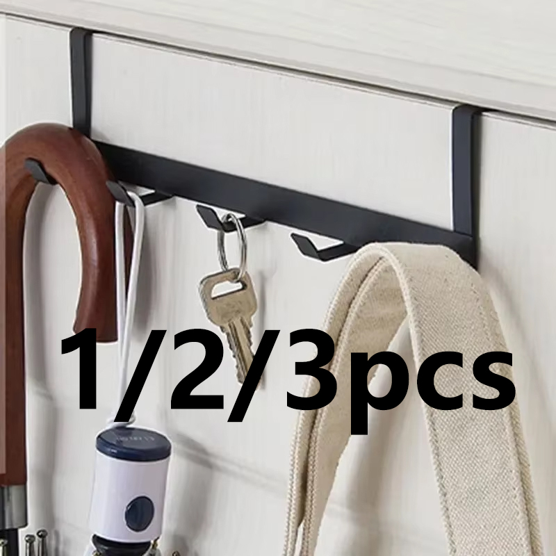 Gancho de 5 filas para sala de estar, cocina, gancho trasero, colgador para colgar ropa no perforado, sombrero para dormitorio, gancho para colgar ropa