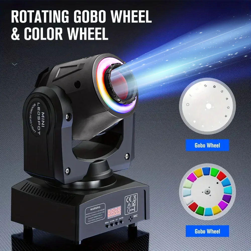 80W 360° °   Ruchome głowice DJ na imprezy disco, światła sceniczne 8*8 wzorów RGB DMX512 sterowane dźwiękiem, oświetlenie ambientowe dla publicy na wesela i do klubów.