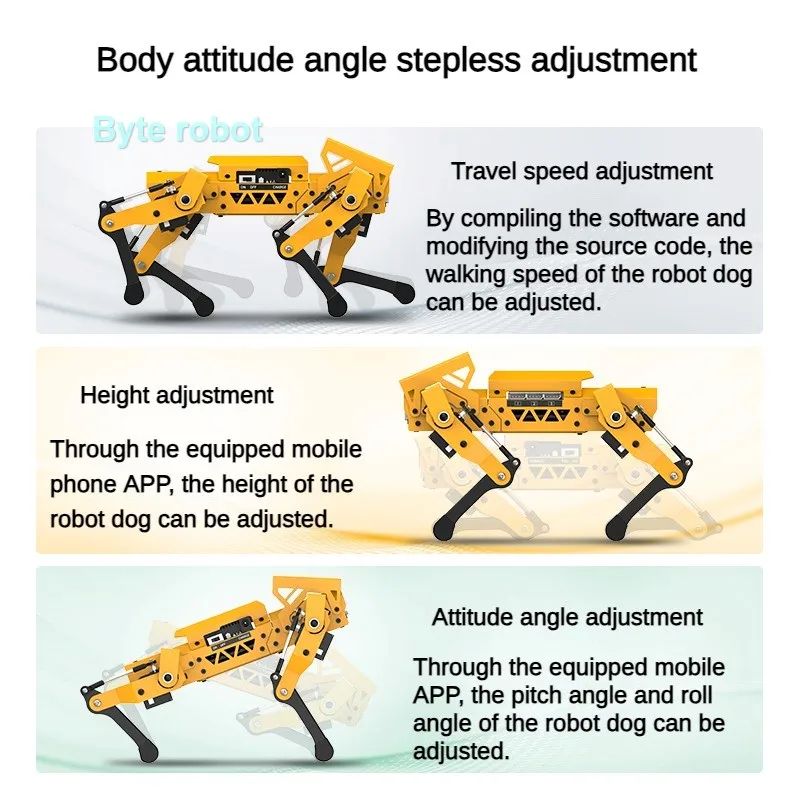 ESP32 Quadruped AI Robot Dog Mechdog Intelligent Visual Bionic Robotics Kit for Arduino for Python Graphical Programmable Robot