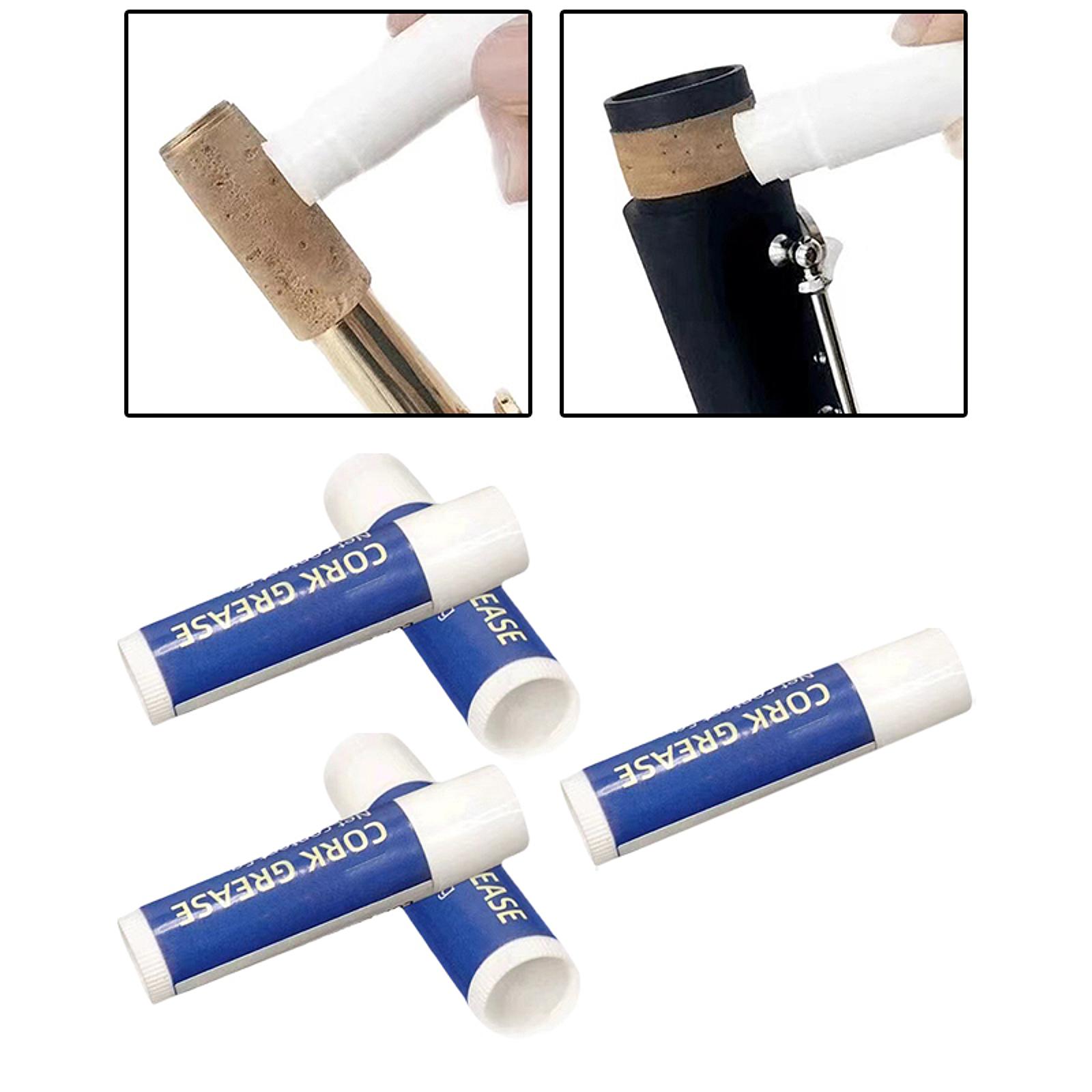 5 Tubes Cork Grease High Quality Instrument Lubricant for Musical Woodwind Instruments Clarinet Saxophone Cleaning