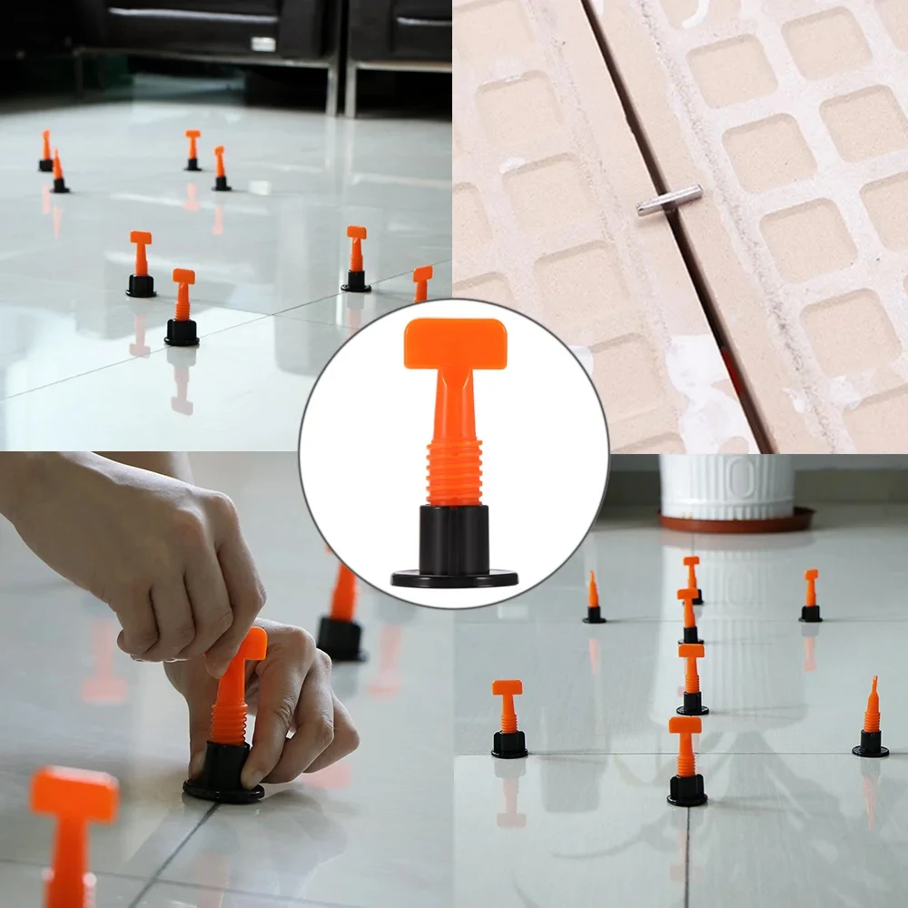 51 ชิ้นชั้นกระเบื้อง Leveling System คลิป Spacers Porcelain เซรามิค Leveler ชุดสําหรับวางกระเบื้อง Wall Fixing เครื่องมือก่อสร้าง