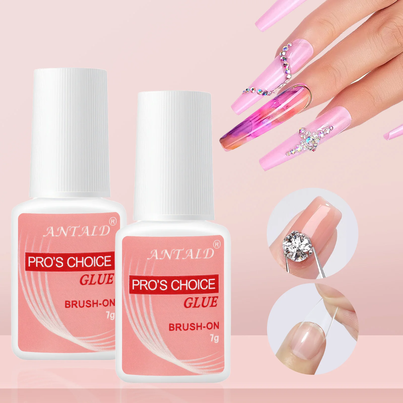 1/2/5pcs 7g Super Strong Nail Glue For False Nail Tips, Acrylic Nails,Press OnNails,Fake Nails Art Decoration Lasting Adhesion