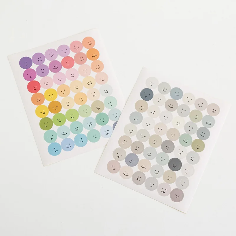 3 ピース/セットステッカーかわいいスマイルフェイス日記 DIY 装飾ステッカースクラップブッキング手作り愛かわいい文具用品