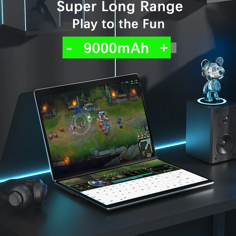 2025 New Mini Dual Screen Laptop 13.5+13.5-inch N100 Dual Touch Screen 180 ° Flipped Office Leisure Entertainment 2-in-1 Notbook