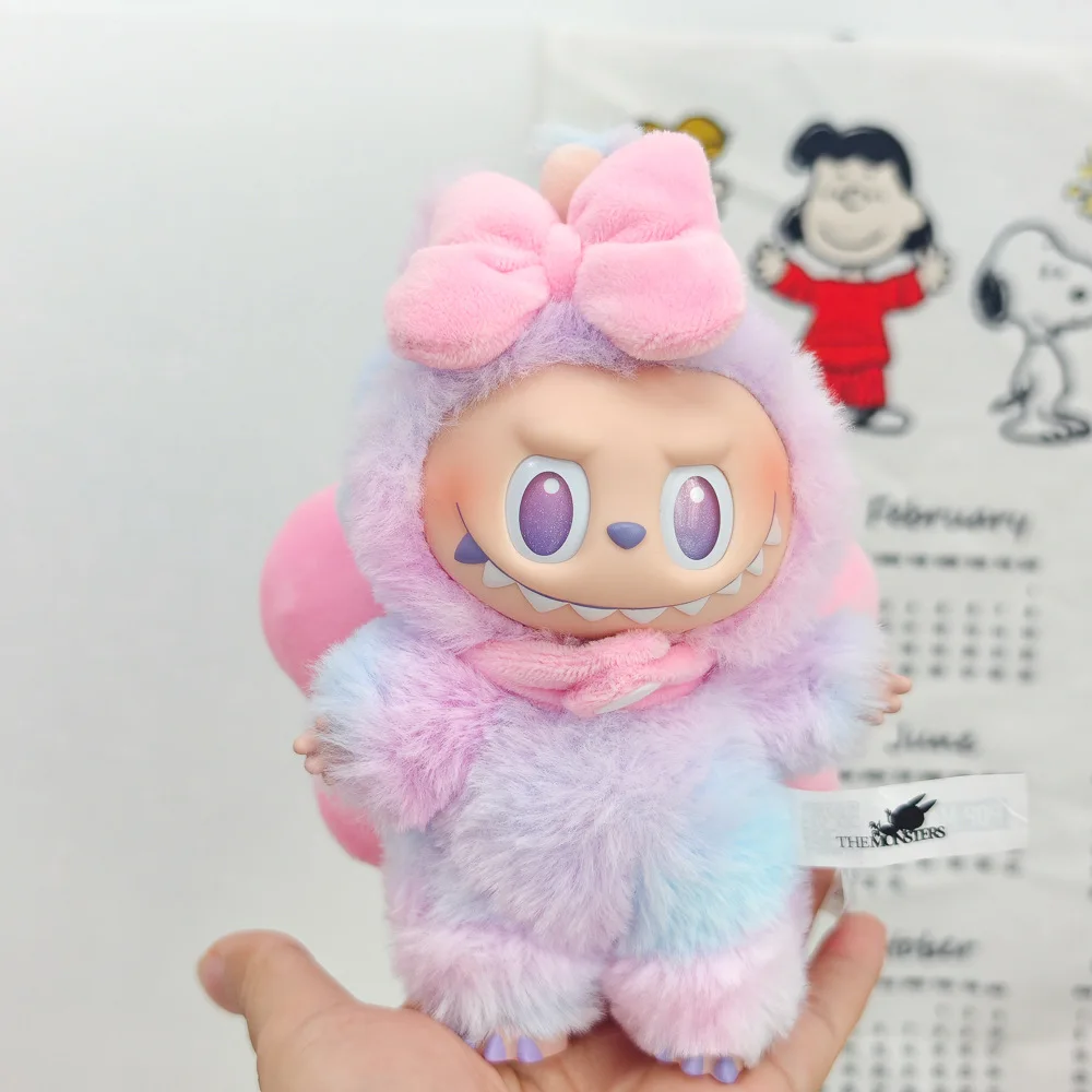 Roupas para boneca labubu, boneca ídolo de pelúcia, asas de anjo, acessórios de decoração, brinquedo diy, presente para fãs de festa sentada