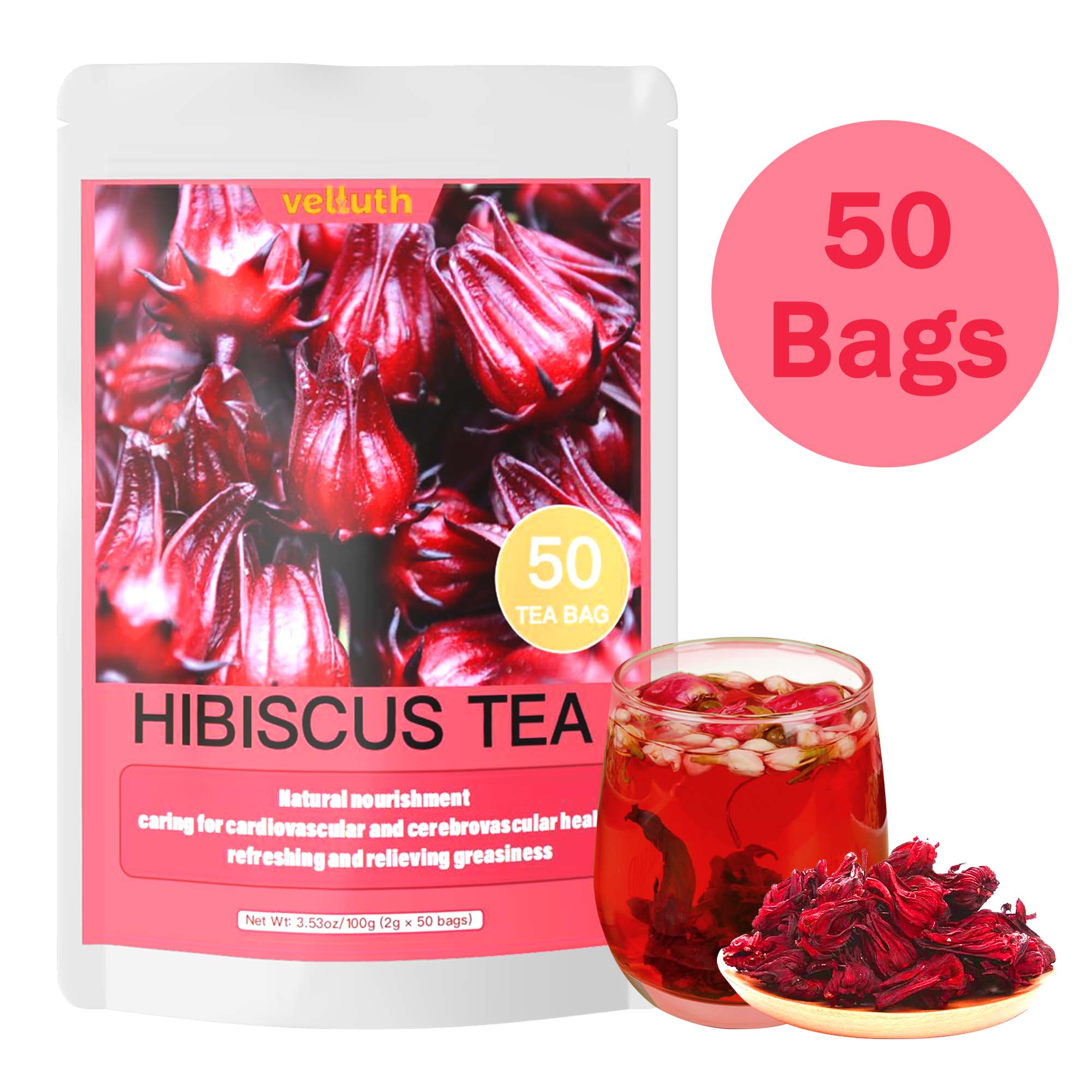 Luoshen flower tea bag, decaffeinated herbal tea bag, rich in antioxidants, tea lovers' gift, antioxidant rich mixture