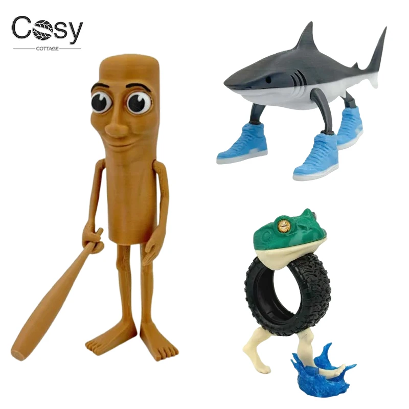 Funny Shark The Classic of Mountains and Seas Creative Abstraction Action Figure Tralalerotralala Tung Tung Tung Sahur Tralala