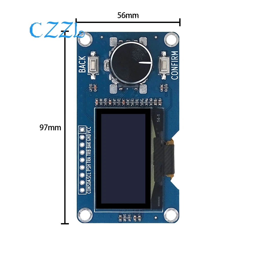 1.3 inch 0.96 inch OLED display screen combined with EC11 rotary encoder module IIC interface