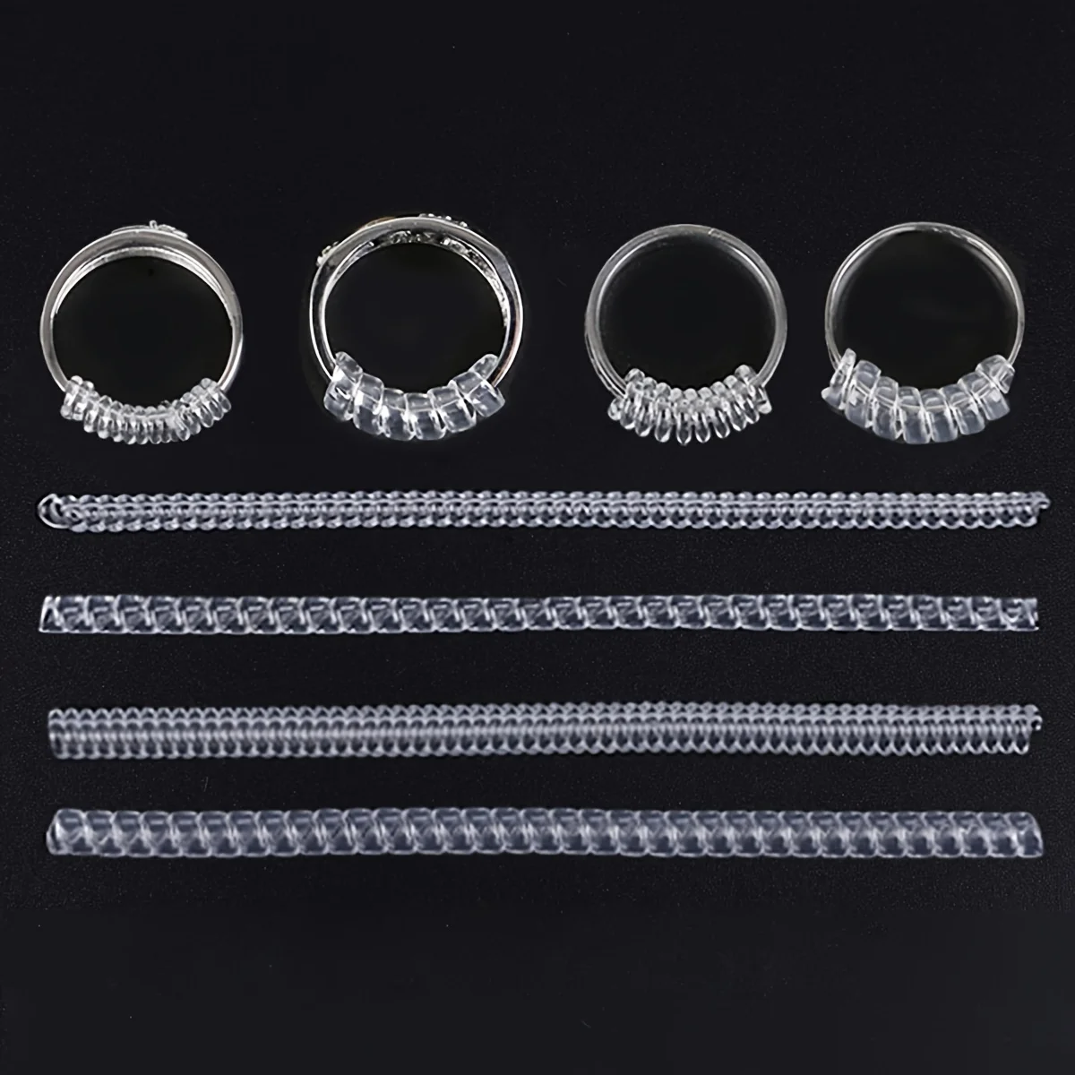 4pcs Ring Size Adjuster For  Loose Rings, Transparent Silicone Ring Resizer Ring Adjuster For Loose Rings Ring adjuster