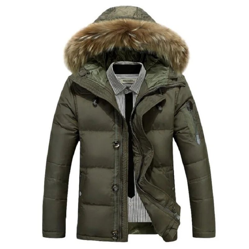 High Quality Men's Winter Jacket Thick Snow ParkaS Overcoat White Duck Down Jacket Men Windbreaker Brand Down Coat Drop Shipping