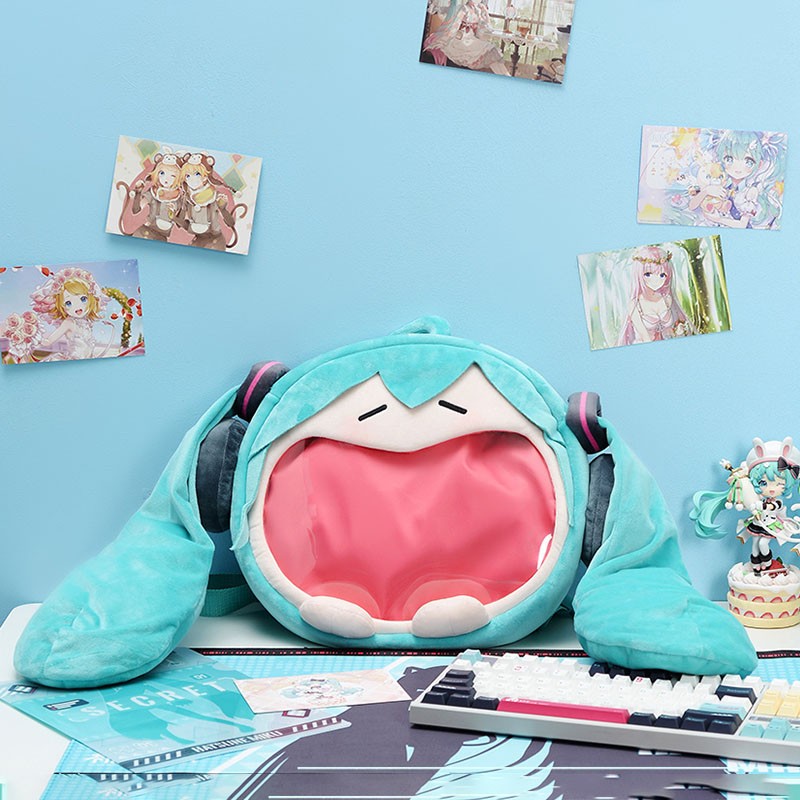 W magazynie oficjalna Anime Miku Itabag Vocaloid Cosplay Ita torba pluszowy plecak kobiety DIY torba Shool Student mężczyźni aksamitna torba na ramię