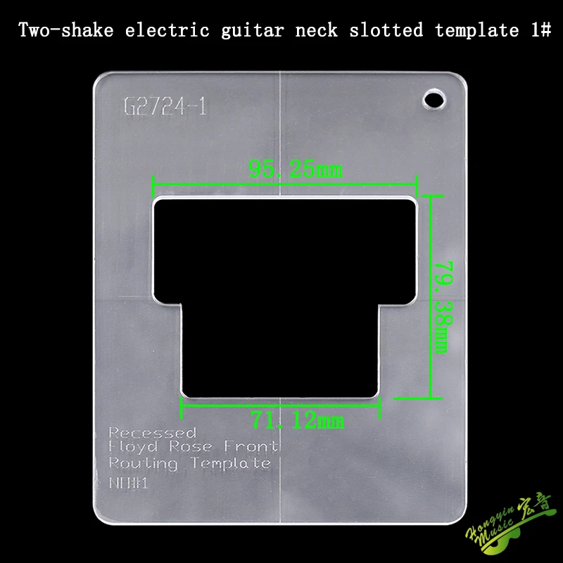 Make electric guitar internal template pickup line bin box piano bridge open hole slotted acrylic template