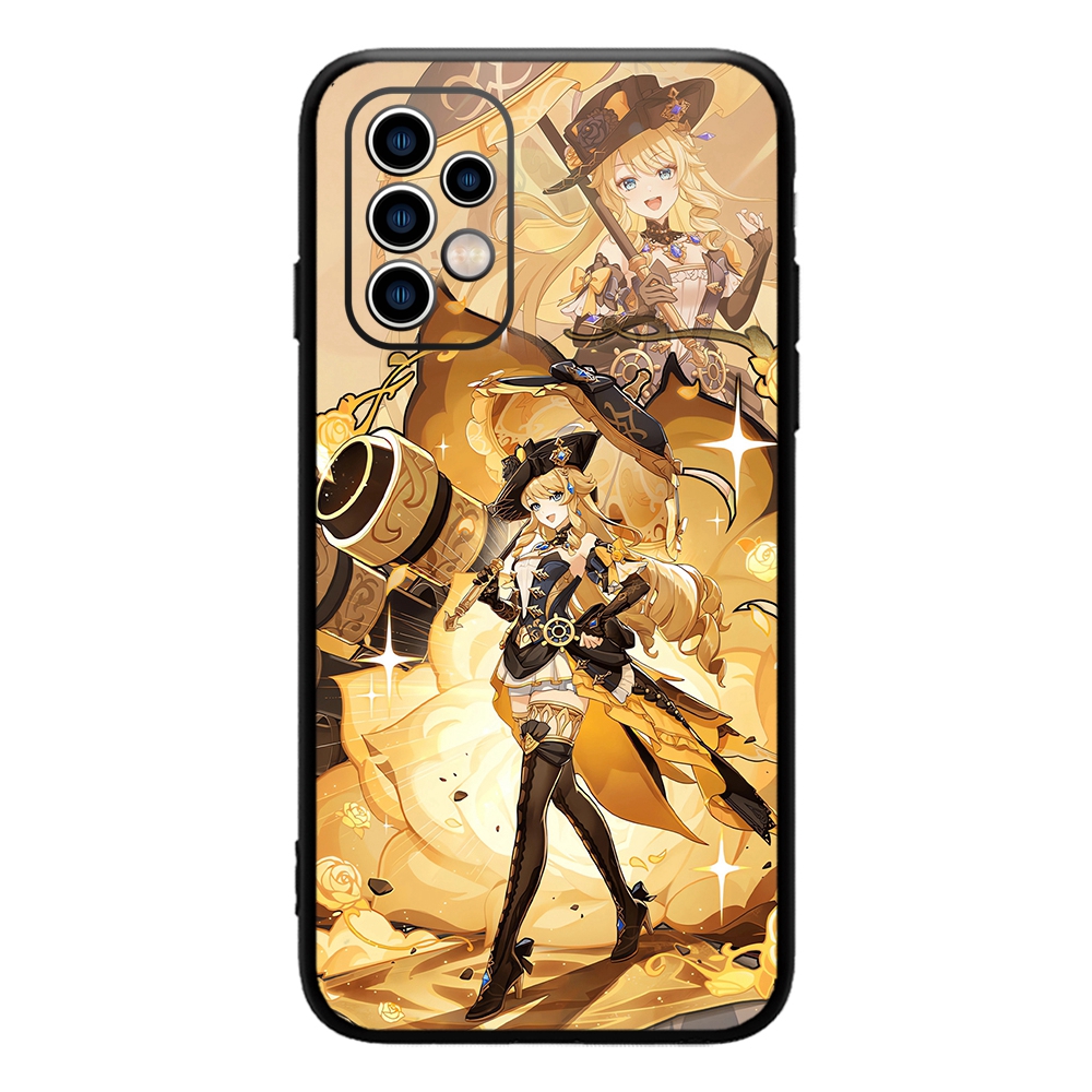 Capa Genshin impact nvia 5 estrelas para samsung galaxy a54 53 52 51 f52 a71 note20 ultra s23 m30 m21