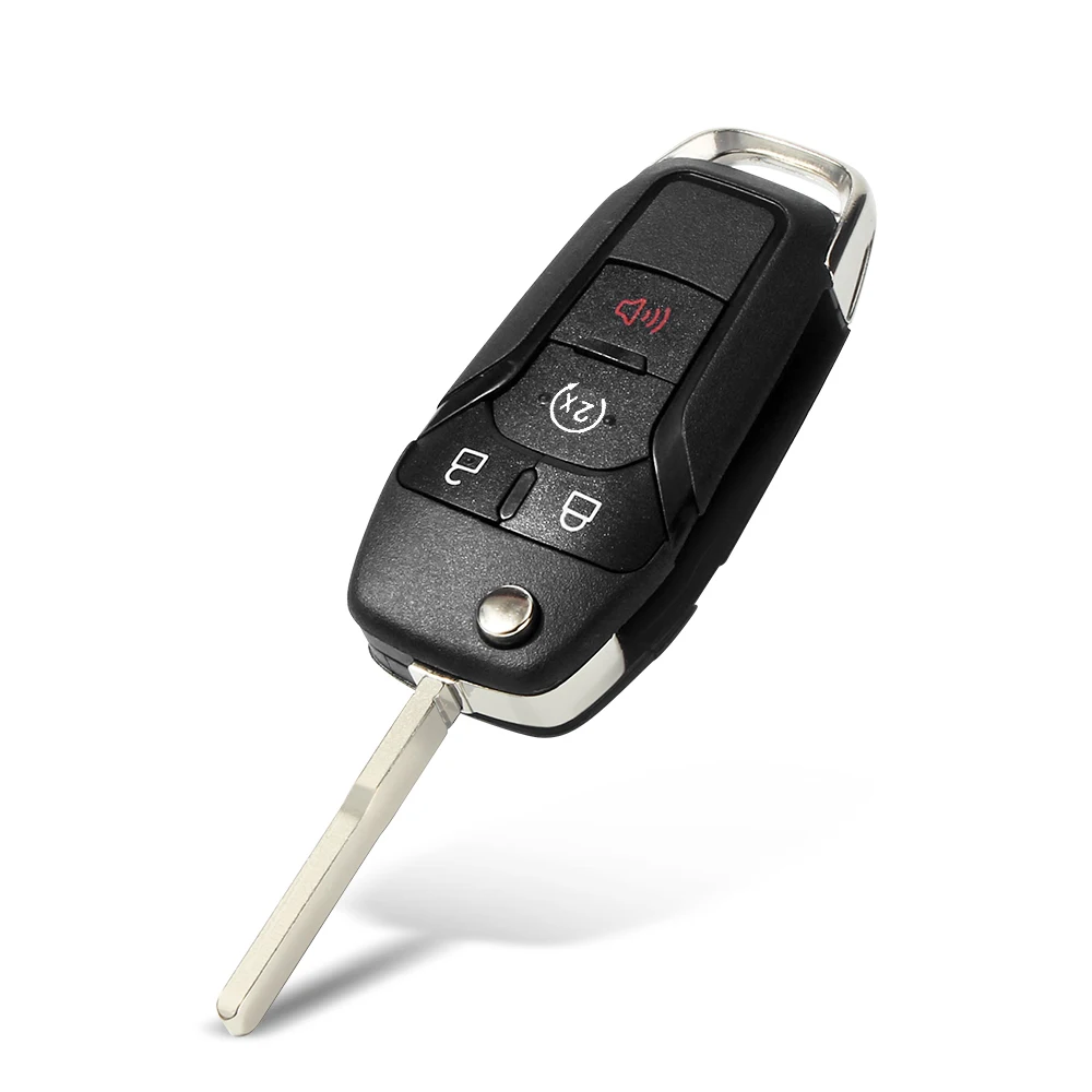 KEYYOU Flip Remote Car Key Case dla Ford Focus Fusion Edge Explorer Mk2 Mk7 Ranger HU101 2/3/4 Przyciski