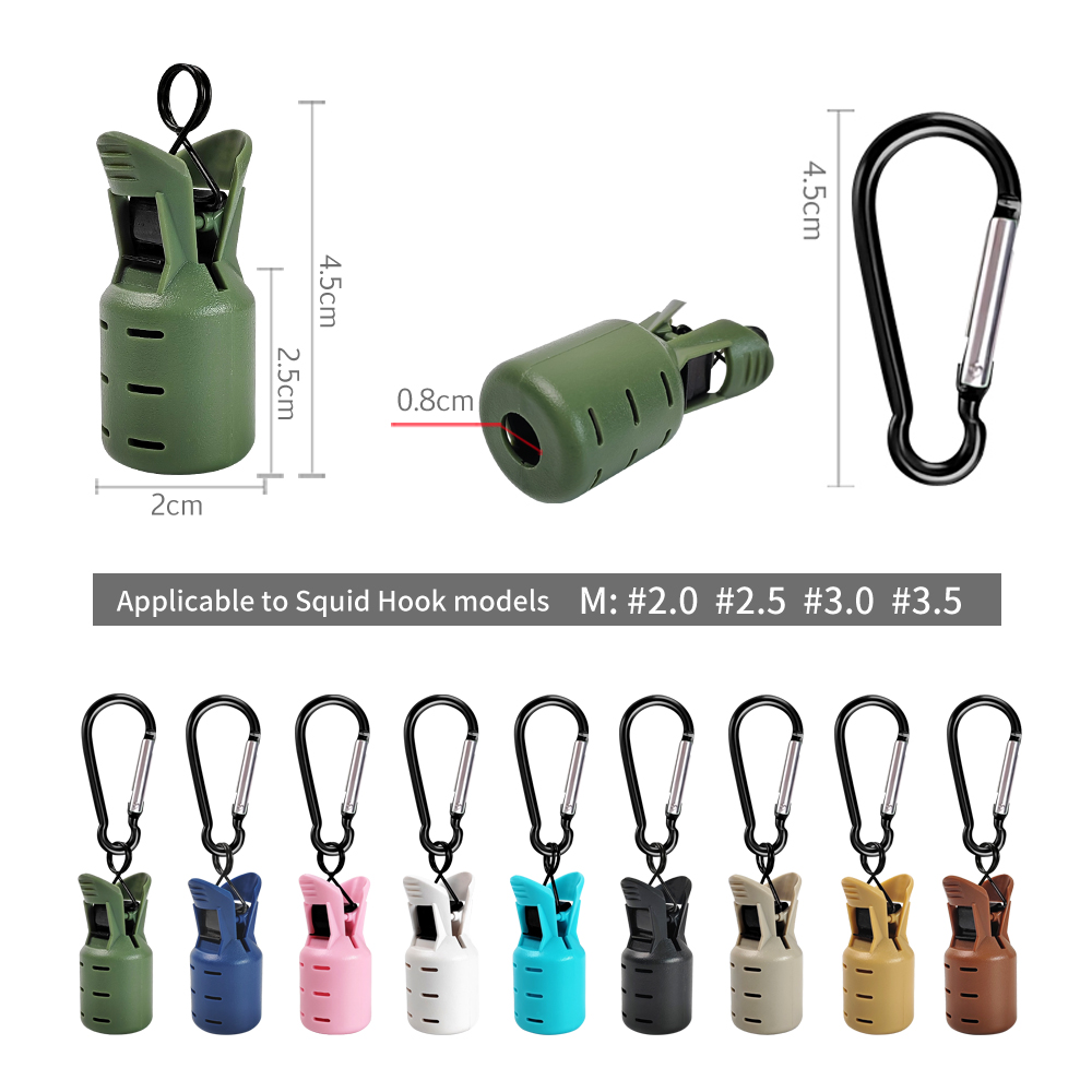 새로운 6pcs 낚시 후크 보호 커버 M #   PVC 나무 새우 문어 에기 오징어 후크 커버 낚시 도구