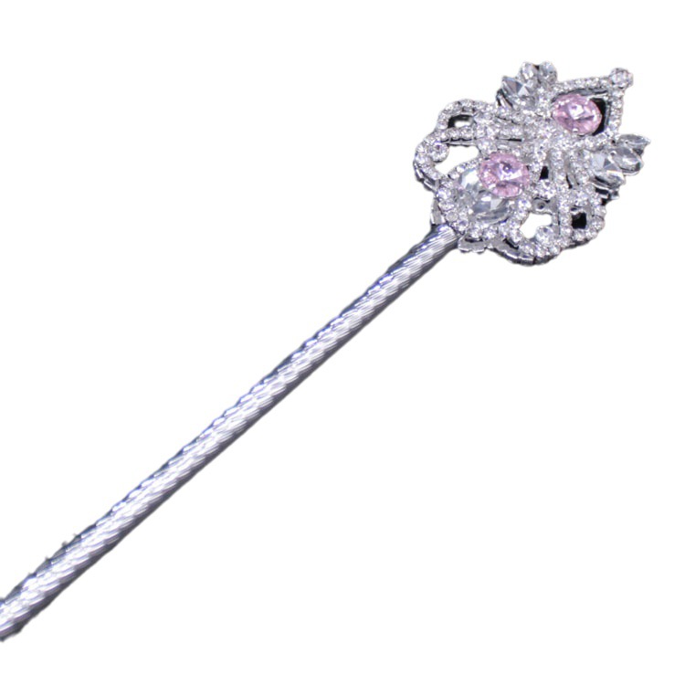 Metal Rhinestone Goddess Athena Fairy Wand Children's Runway Scepter Pageant Party Props L43.5cm