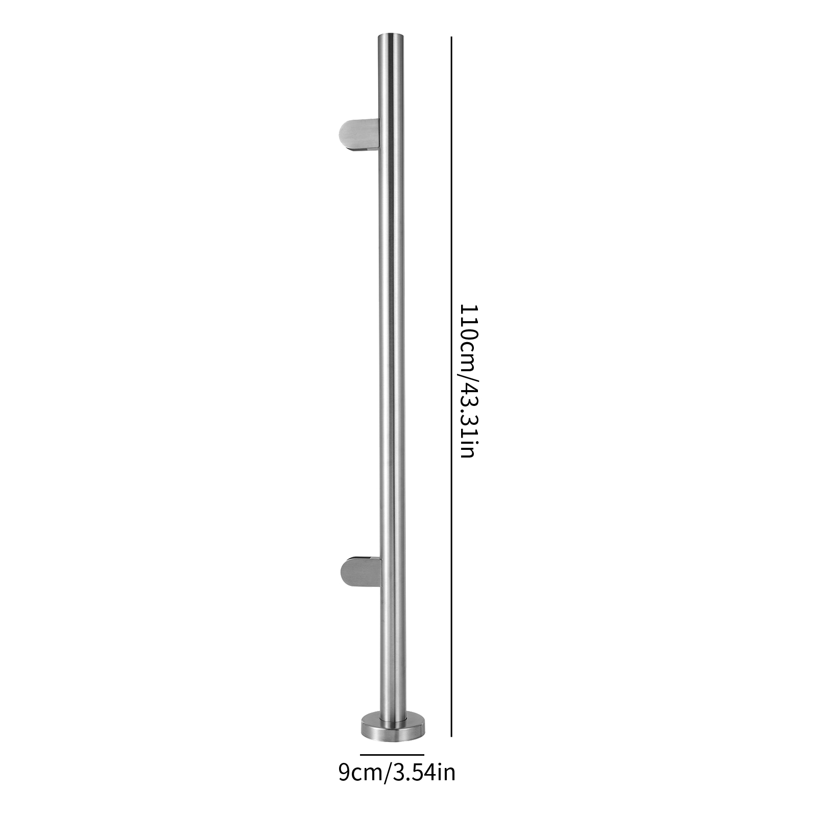 Stainless Steel Balustrade Posts Mid/ Corner/ End Grade Glass Clamps Railing End Column 110CM