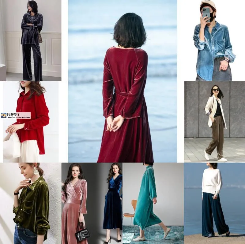 Echter Samt-Wickelstoff, Samtstoffe auf dem Hof, Seiden-Samtstoff für Hochzeitskleid, weiches, hochwertiges Tuch, Schwarz, Rot