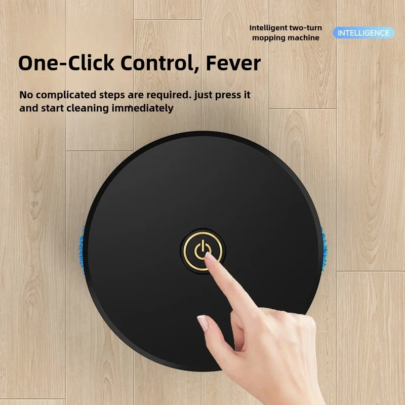 Smart Sweeping Robot Dual-Wheel Smart Floor Mopping Machine Automatic Wet Dry USB Rechargeable Mop For Household Cleaning