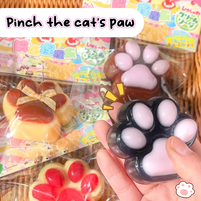 Cat Paw Mochi Taba Squishy Fidget ของเล่นตุ๊กตาน่ารัก Cat Paw ซิลิโคนช้า Rebound Pinch Decompression ของเล่นความเครียด Release Vent ของเล่น