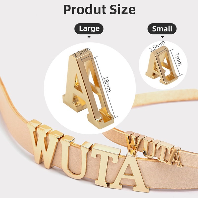 WUTA 1Pc 文字装飾バックルアルファベット装飾亜鉛合金ハードウェアバッグストラップベルト修正 DIY バッグアクセサリー