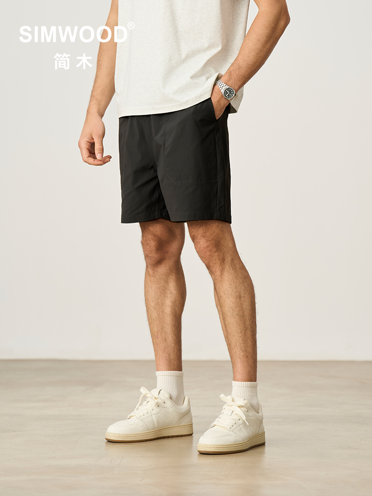 SIMWOOD 2025 Zomer Nieuwe Oversize 150gsm Sneldrogende Strandshorts Heren Plus Size Basic Sport Kort