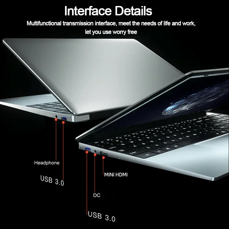 AKPAD RAM 32GB 2TB SSD 15.6 Inch Laptop Metal Ultrabook AMD Ryzen 7 4700U 4800U Windows 10 Gaming Computer Notebook 5G Bluetooth