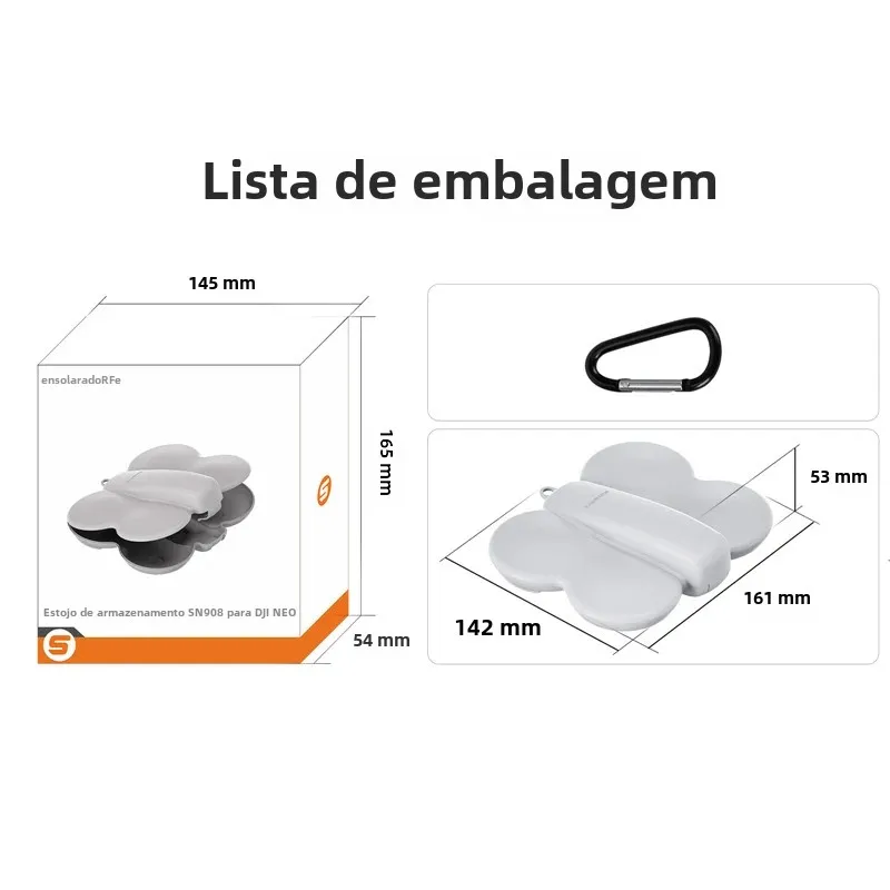Para dji neo caso de transporte protetor borboleta caixa de armazenamento à prova de gota portátil saco à prova de poeira para dji neo drone acessórios