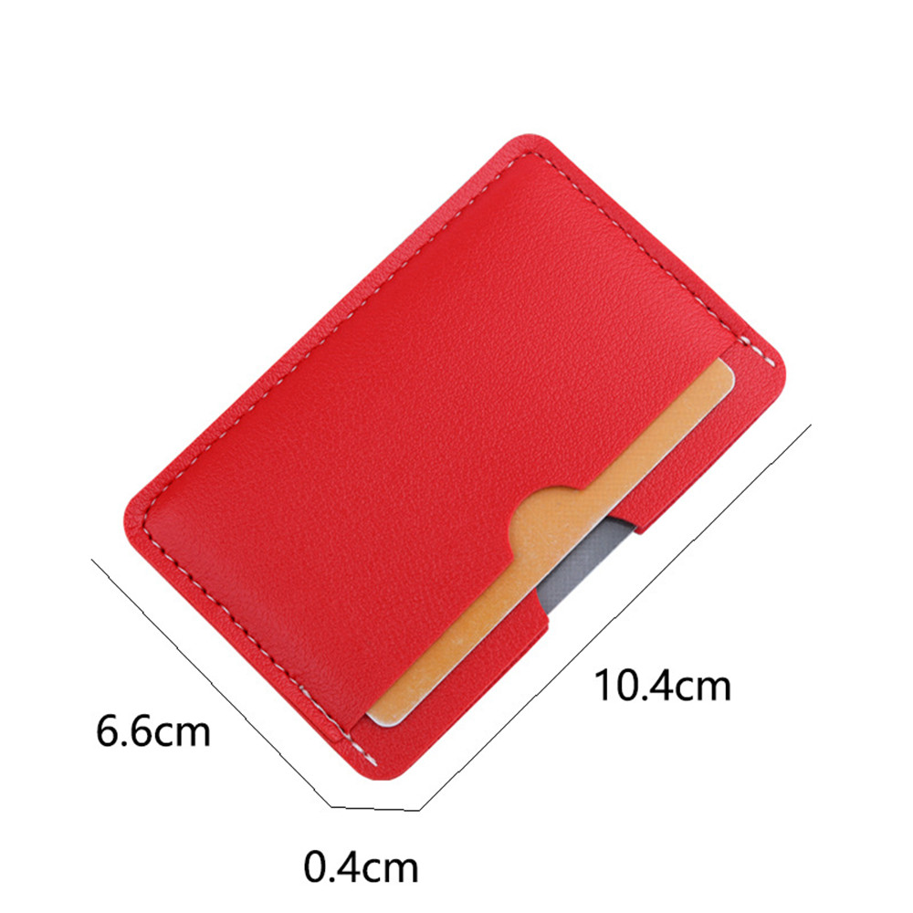 6 Kleur Mini Pu Lederen Id Kaarthouder Portemonnee Vrouwen Mannen Visitekaartje Cover Bank Credit Card Box 3 card Slot Slanke Card Case