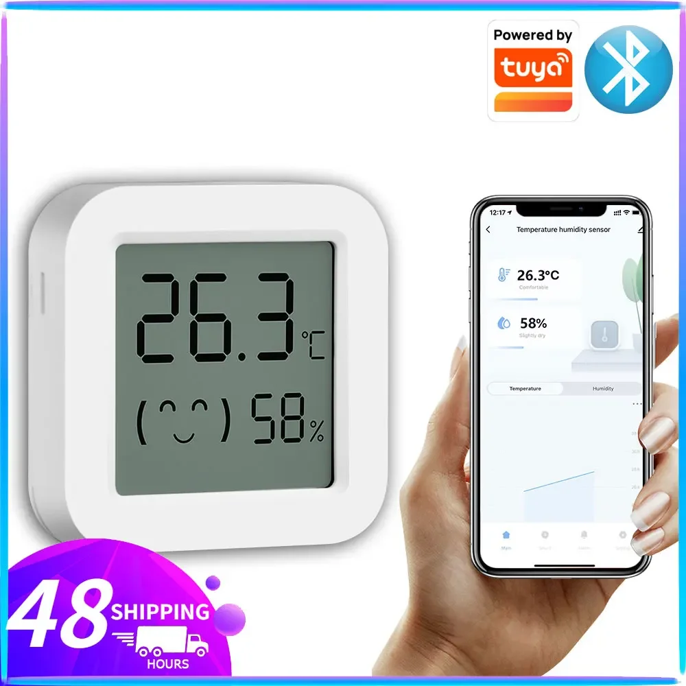 Sensor de temperatura y humedad con WiFi, higrómetro con retroiluminación, termómetro, compatible con Alexa y asistente de Google Home, Tuya Smart Life, nuevo