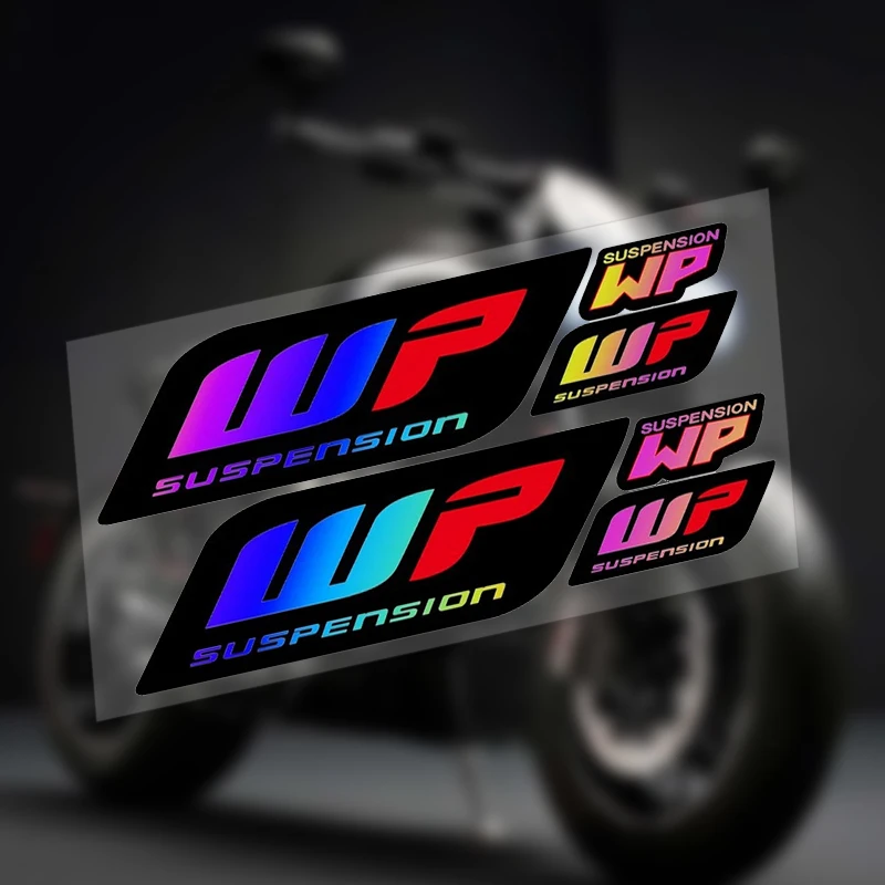 Adesivos de choque para motocicleta wp, garfo de suspensão, decalque, acessórios de moto para kawasaki honda suzuki ducati benelli