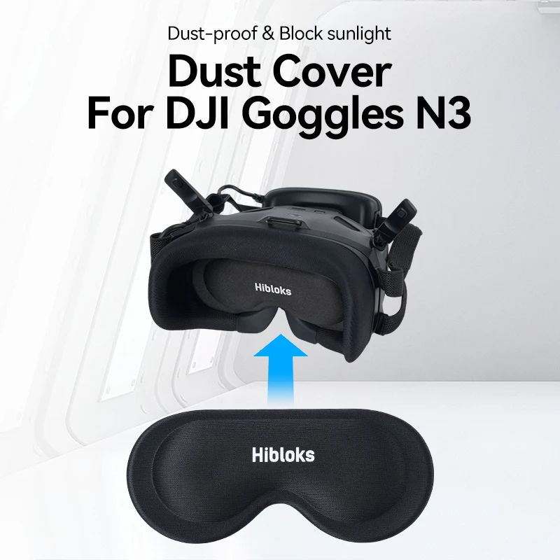Hibloks para gafas DJI Neo N3 para Avata 2 N3 máscara de ojos de esponja sombrilla a prueba de polvo cubierta protectora de lente antiarañazos antigolpes