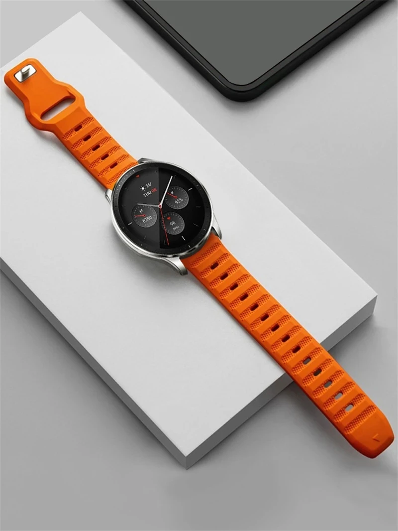 サムスンギャラクシーウォッチ用シリコンリストバンド,Amazfit gtr,huawei watch 4 3,gt2 and 3 pro,高品質,20mm, 22mm