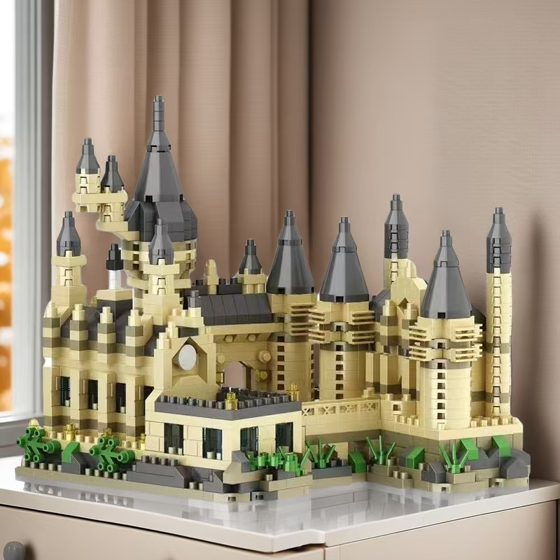 1563. Zeer realistische Magic Academy-bouwsteenset bevat prachtige ontwerpen van toren, bibliotheek en klaselementen en Su