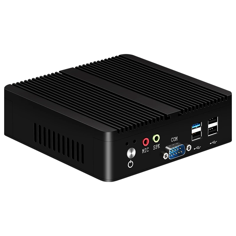Industrial Mini PC with Inter Celeron Processor with Gigabit 1xUSB3.0 3xUSB2.0 1xHDMI 1xVGA Support WiFi WIN10 Pfense Computer