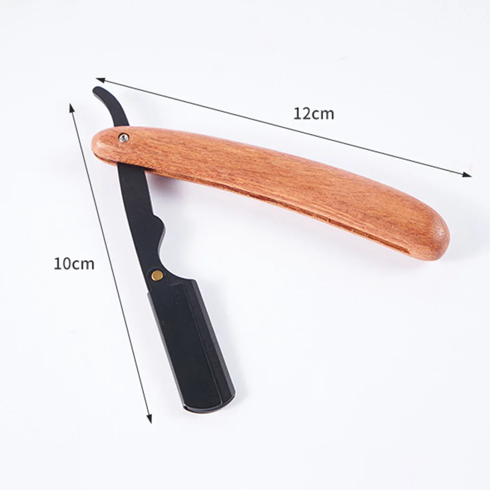 Rasoio per barba Rasoio per barba pieghevole in palissandro in acciaio inossidabile Rasare il viso Rasoio pieghevole portatile per uomo