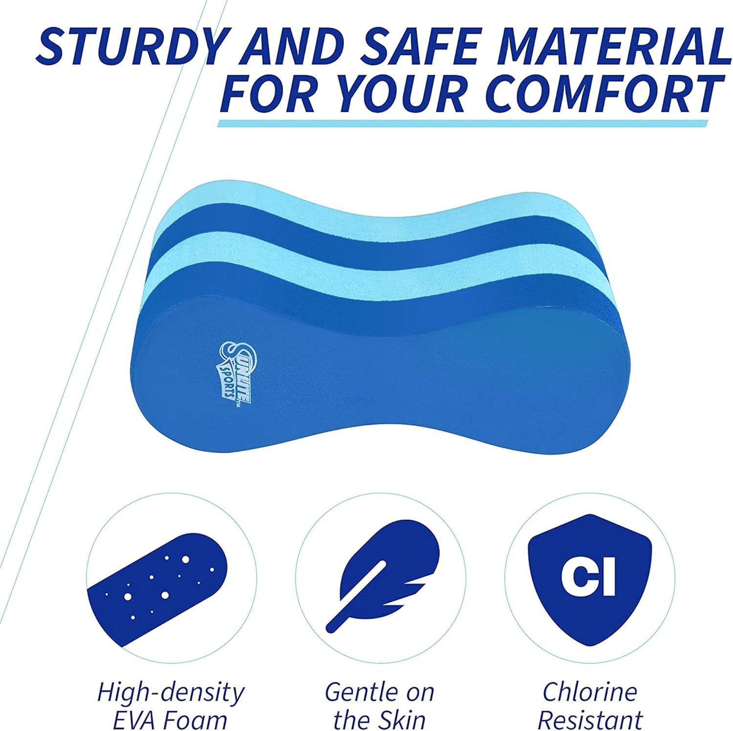 Figure-Eight Shaped Pull Buoy EVA 5-Layer Leg Float Aids Swimmer Legs Float for Swimming Pool Training Adults and Beginners