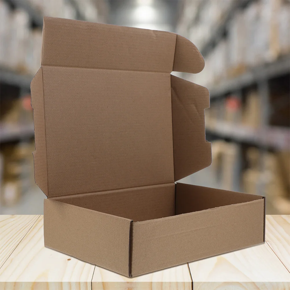 10 Pcs Carton Shoe Boxes Shipping for Corrugated Cardboard Small Mailing Paper Moving Large