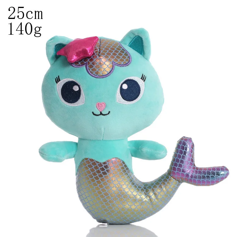 Gabby ตุ๊กตาหนานุ่มตุ๊กตาตัวการ์ตูน mercat ตุ๊กตานางเงือกรถแมว plushie