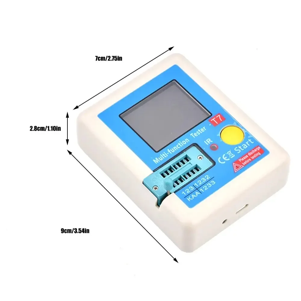 Multimètre LCR-T7 d'appareil de contrôle de transistor affichage coloré TFT pour le transistor de résistance de casse-tête de MOS/PNP/NPN de triode