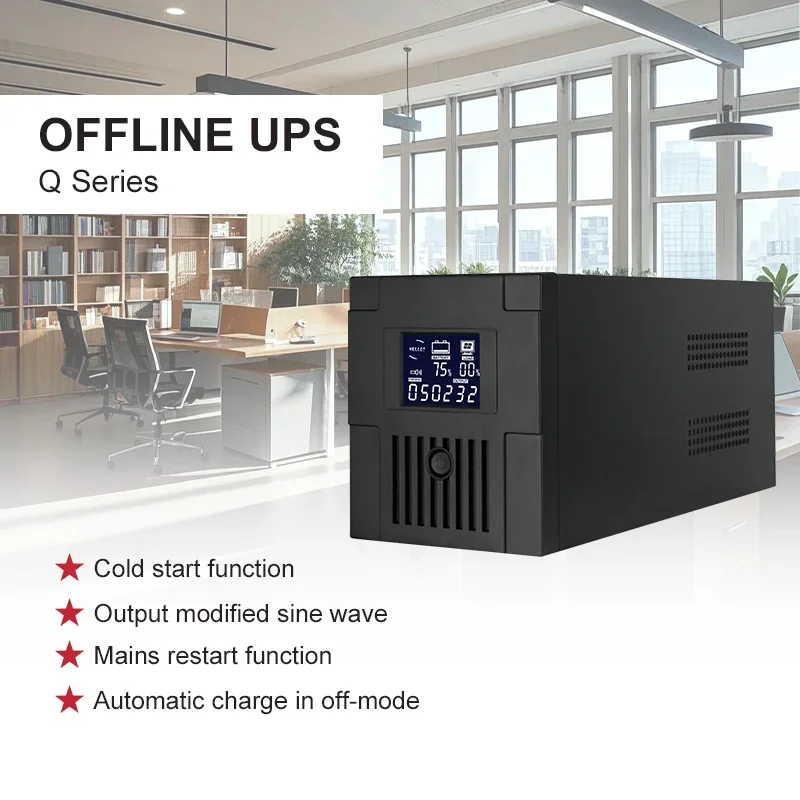 Offline UPS 650VA Standby Ups 110v 220V OUTPUT Line Interactive Ups 84Wh Uninterruptible Power Supply For Home