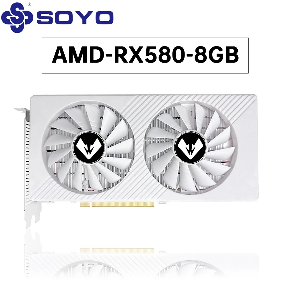 SOYO Новая RX580 8G GDDR5 Память 256Bit HDMI-совместимый DP DVI PCIE3.0x16 для игрового компьютера