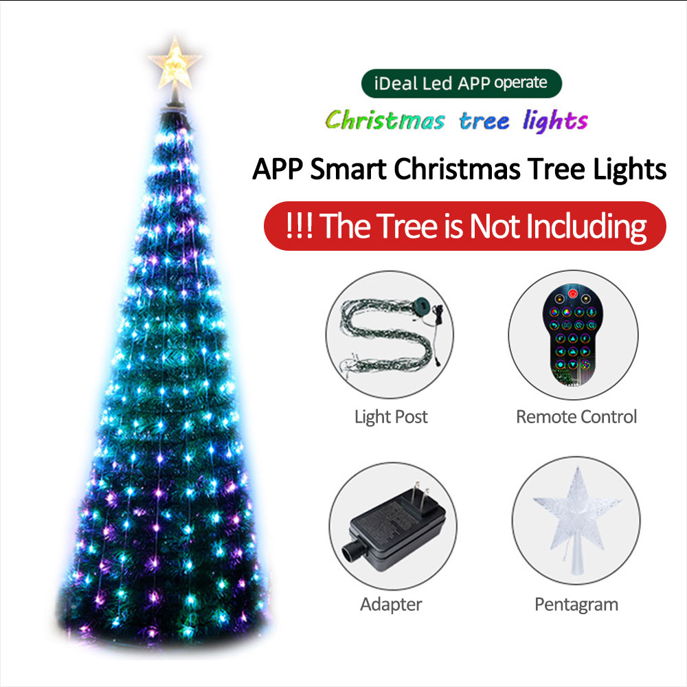 WS2812B Weihnachtsbaum Topper Lichter Mehrfarbige Fee LED Stern String Wasserfall Weihnachten APP Bluetooth Haus Hof Urlaub Dekor DC5V