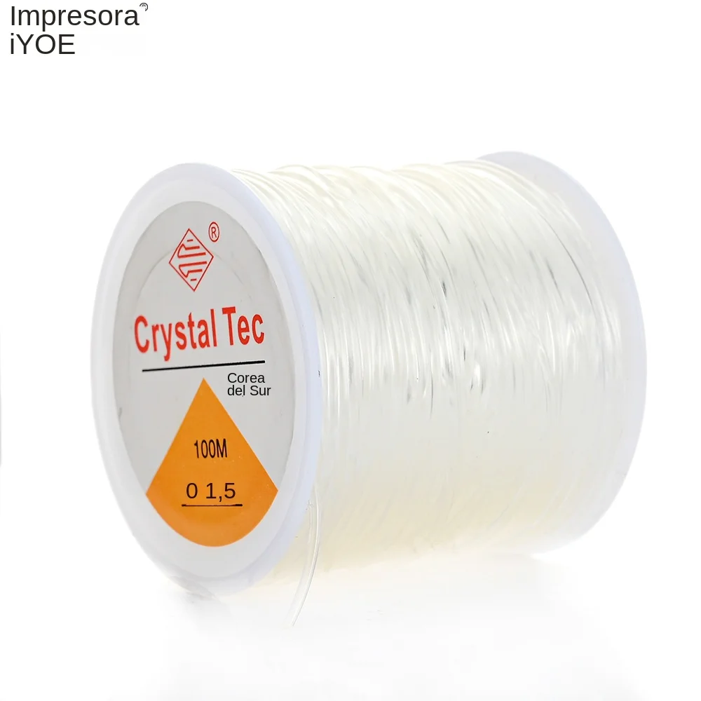 IYOE-cable elástico de 0,5-1,5mm, hilo elástico transparente para fabricación de joyería, pulsera Diy, collar, accesorios con cuentas
