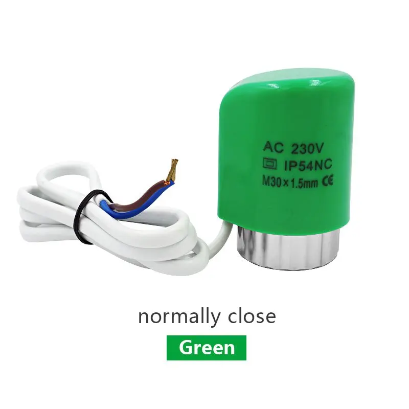 230V 24V Không NC Điện Nhiệt Thiết Bị Truyền Động Đầu Van Cho Bình Giữ Nhiệt Đa Tạp Ngăn Đá Dưới Làm Nóng Tản Nhiệt Thông Thường Mở Đóng Cửa