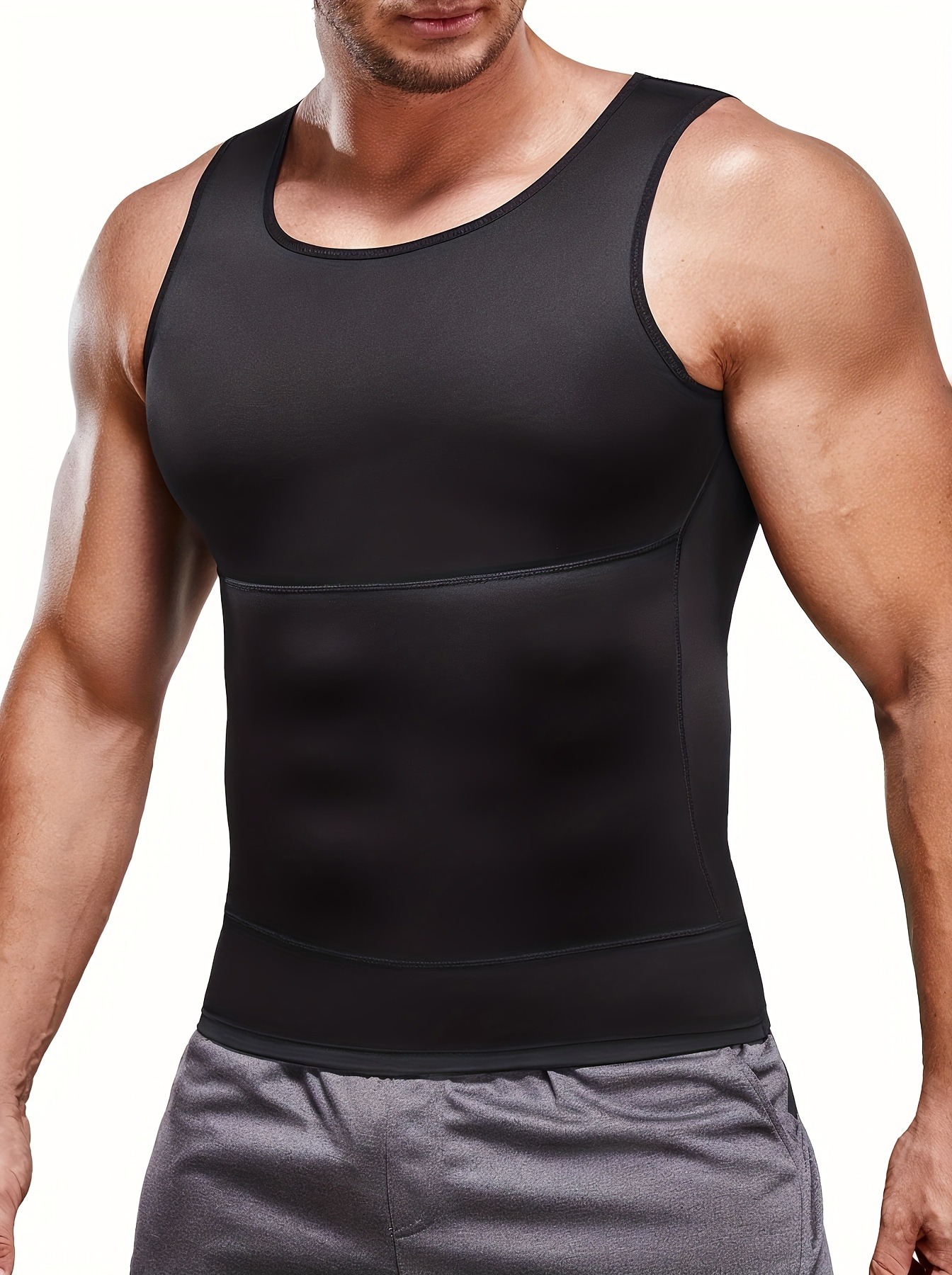 Męska kompresyjna kamizelka wyszczuplająca brzuch Body Shaper Tank Top Podkoszulki Bluza modelująca na każdą porę roku