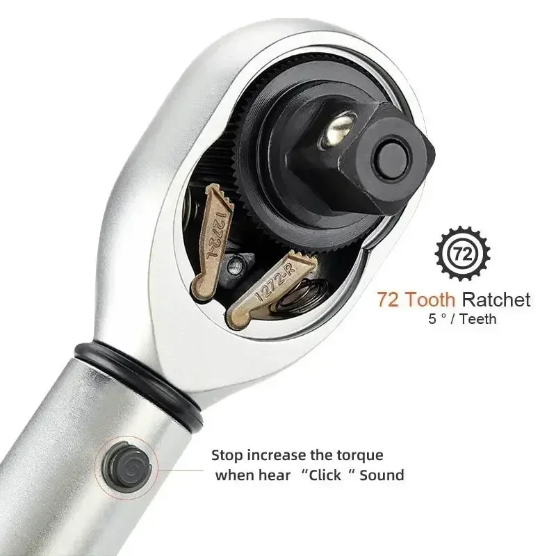 3/8" 5-60N.m Square Drive ±3% High Precision Torque Wrench 1pc 3pcs 7pcs 8pcs Set Bicycle Motorcycle Automotive IDY Hand Tools