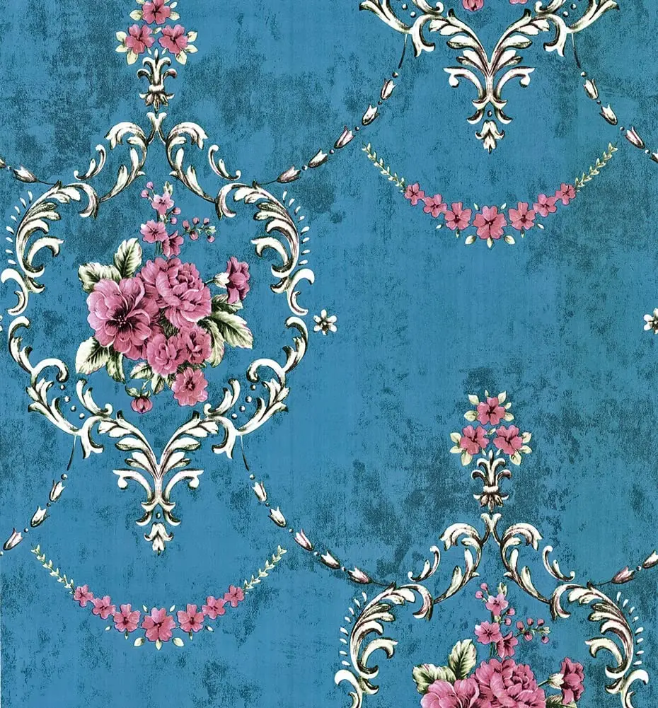 Papel tapiz Damasco para pelar y pegar, papel tapiz autoadhesivo Floral Retro, papel de Contacto extraíble de vinilo para gabinete de sala de estar DIY
